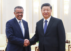 西林叉车：国家主席会见世界卫生组织总干事